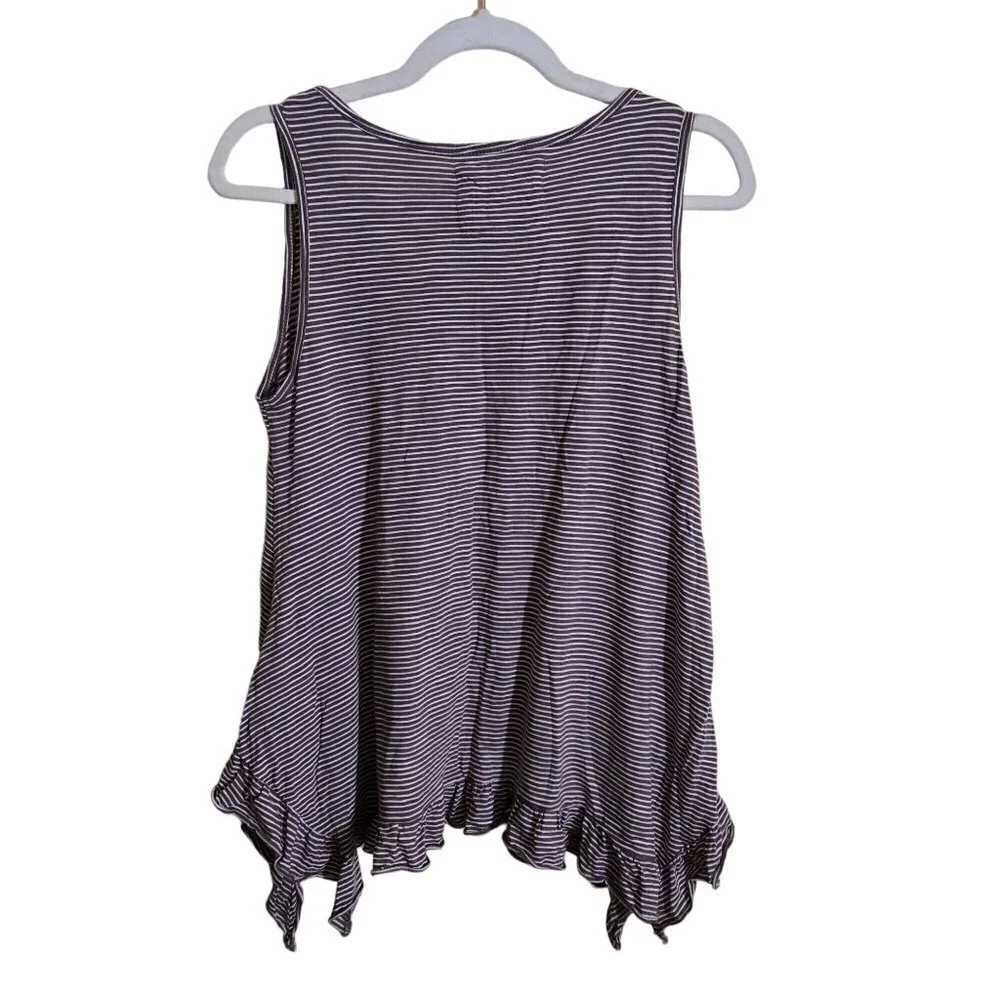 Lot Of 3 Cupio Sleeveless Ruffle Assymetric Hem Jersey Size M